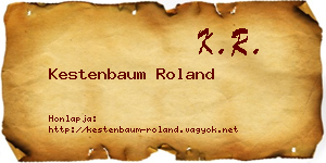 Kestenbaum Roland névjegykártya
