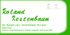roland kestenbaum business card